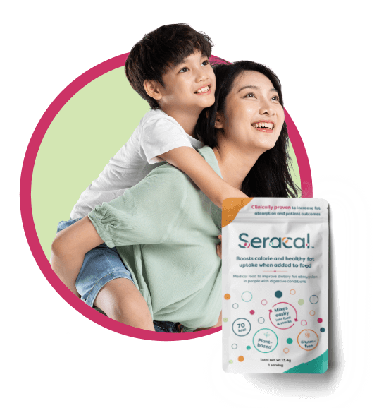 1. Seracal, a safe and effective supplement designed specifically for children, placed on a bright, cheerful background.