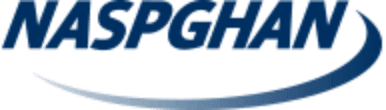 The image shows the NASPGHAN logo, featuring the acronym in bold, blue capital letters with a swoosh-like curve underneath, symbolizing advancements in fat malabsorption treatment and medical food for EPI.